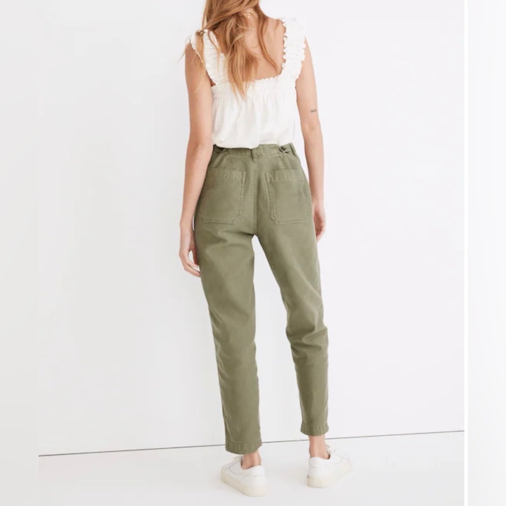Madewell Griff Tapered Fatigue Cargo Pant Green Women’s size 26 - Picture 3 of 10